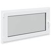 vidaXL Okno za klet RISOR 110 x 50 cm PVC in steklo Bela