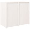 vidaXL Zunanja kuhinjska omarica bela 106x55x92 cm trdna borovina