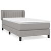 vidaXL Box spring postelja z vzmetnico svetlo siva 90x190 cm blago