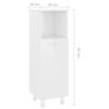vidaXL Kopalni&scaron;ka omarica visok sijaj bela 30x30x95 cm iverna plo&scaron;ča