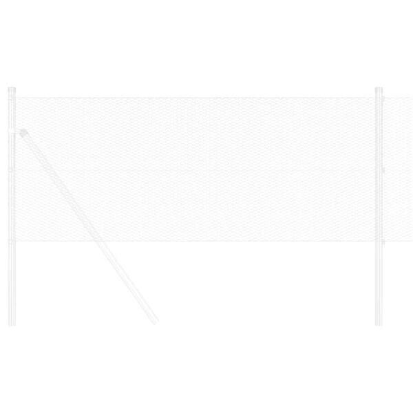 vidaXL &Scaron;esterokotna ograja srebrna 0,5 x 10 m Pocinkano jeklo