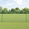 vidaXL Ograja s stebrom Zelena 1,5 x 50 m Jeklo in PVC