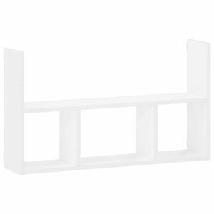 vidaXL Stenska polica Bela 78,5 x 17 x 45 cm Inženirski les