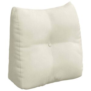vidaXL Poglavni vzglavnik krema 45 x 24 x 50 cm Žamet
