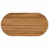 vidaXL Nepremična povr&scaron;ina 100 x 50 x 3,5 cm Ovalna Trden tikov les