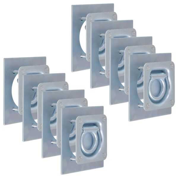 vidaXL Privezni obroči za prikolico 8 kosov pocinkano jeklo 2000 kg