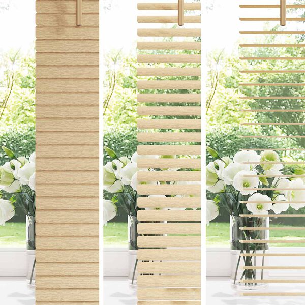 vidaXL Venecijanska žaluzija Svetlo rjava z vzorcem 150 x 70 cm PVC