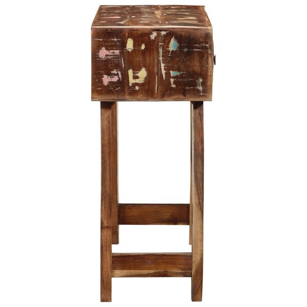 vidaXL konzolna miza 90x32x75 cm masivni les obnovljen