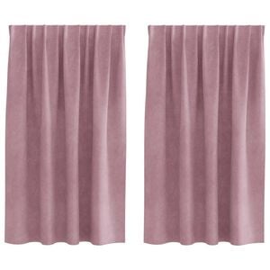 vidaXL Zatemnitvene zavese 2 pcs Temno roza 140 x 140 cm Žamet