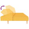 vidaXL Kavč dvosed z leži&scaron;čem in stolčkom rumeno blago