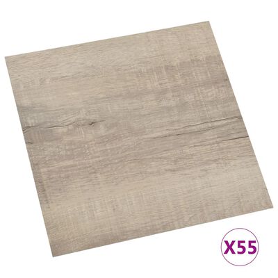 vidaXL Samolepilne talne plošče 55 kosov PVC 5,11 m² taupe