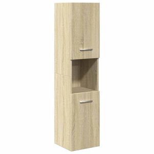 vidaXL Kopalni&scaron;ka omarica sonoma hrast 30x30x130 cm iverna plo&scaron;ča