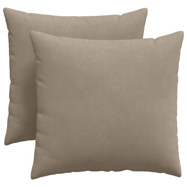 vidaXL Blazine za kavč 2 pcs Taupe 45 x 45 cm blago