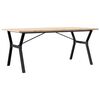 vidaXL Jedilna miza Y okvir 180x90x75,5 cm trdna borovina jeklo