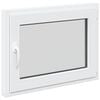 vidaXL Okno za klet RISOR 80 x 70 cm PVC in steklo Bela