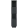 vidaXL Knjižna omara/pregrada siva 80x25x132 cm trdna borovina