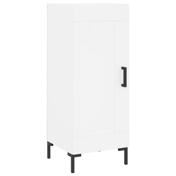 vidaXL Komoda bela 34,5x34x90 cm inženirski les