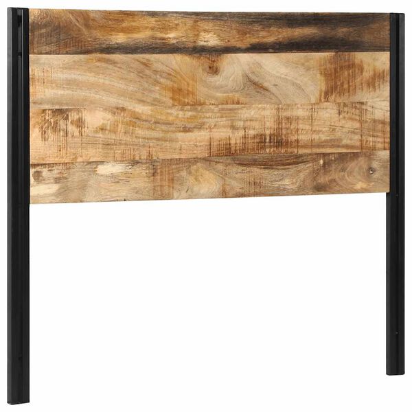 vidaXL Naglavna deska 120 cm trden mangov les in železo