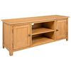 vidaXL TV omarica 110x35x44 cm trdna hrastovina