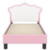 vidaXL Posteljica za malčke z vzglavjem Roza 70 x 140 cm PU