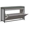 vidaXL Klop za čevlje s preklopnim predalom siva sonoma 102x32x56 cm