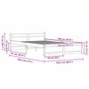 vidaXL Konstrukcija postelje Voskast rjav 205.5 x 95.5 x 51 cm
