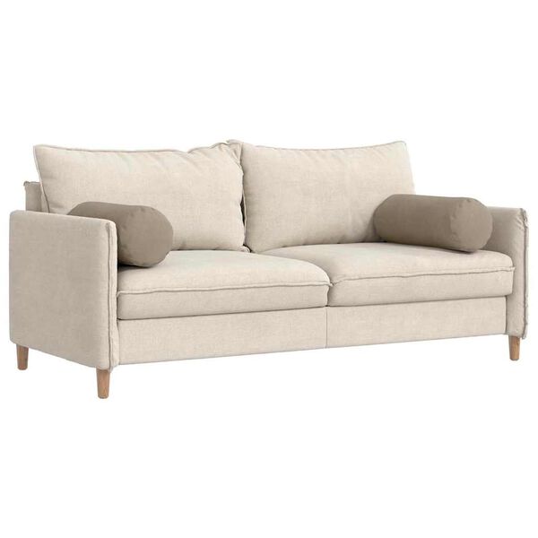 vidaXL Blazine 2 pcs Taupe Ø 25 x 70 cm Mikrofiber tkanina