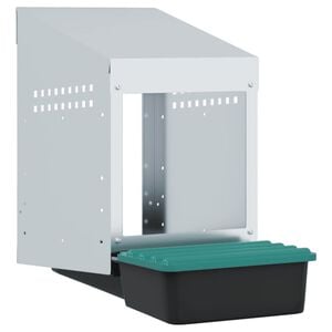 vidaXL Gnezdi&scaron;če za pi&scaron;čance z 1 predelkom, stensko, pocinkano jeklo