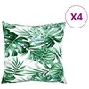 vidaXL Blazine za kavč 4 kosi vzorec listja 50x50 cm blago