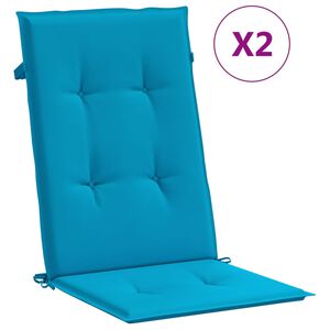 vidaXL Blazine za vrtne stole 2 kosa modre 120x50x3 cm blago
