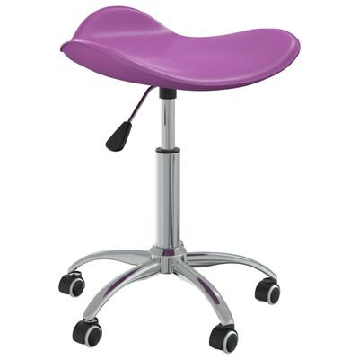 vidaXL Vrtljivi jedilni stoli 2 kosa vijolično umetno usnje