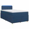 vidaXL Postelja boxspring z vzmetnico Modra 120 x 200 cm Blago