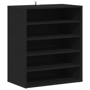 vidaXL Omarica za čevlje črna 60x35x70 cm iverna plo&scaron;ča