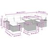 vidaXL Vrtna sedežna garnitura z blazinami 8-delna siv ratan/akacija