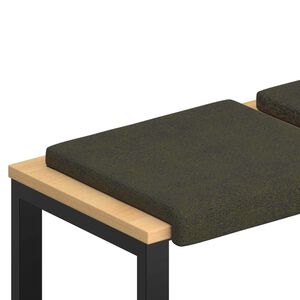 vidaXL Blazina za klop 4 kos Umetni velur Voja&scaron;ka zelena Globina 35 cm