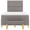 vidaXL Postelja z vzmetnico z vzmetnico Taupe 120 x 200 cm blago