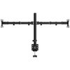 vidaXL Dvojni nosilec za monitor črno jeklo VESA 75/100 mm