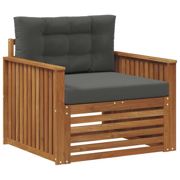 vidaXL Zunanja garnitura za sedenje Masivno akacijevo les in poliester