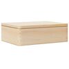 vidaXL Lesena &scaron;katla s pokrovom 40x30x13 cm masivni les borovega lesa