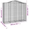 vidaXL Obokane gabion ko&scaron;are 18kosi 200x50x160/180 cm pocinkano železo