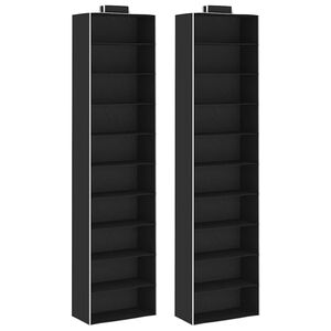 vidaXL Viseč organizator za omaro 2 kosa z 10 policami blago
