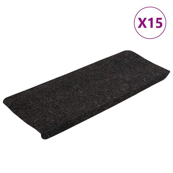 vidaXL Samolepilne preproge za stopnice 15 kosov 65x24,5x3,5 cm