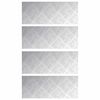 vidaXL Stopnice 4 kos 50 x 20 cm srebrna Aluminij Pravokotna