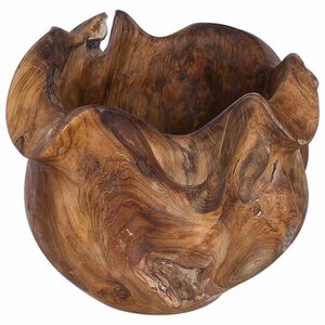 vidaXL Skleda za sadje JEPARA Teak rjava &Oslash; 35 cm