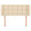 vidaXL Vzglavje z u&scaron;esi krem 83x23x78/88 cm blago
