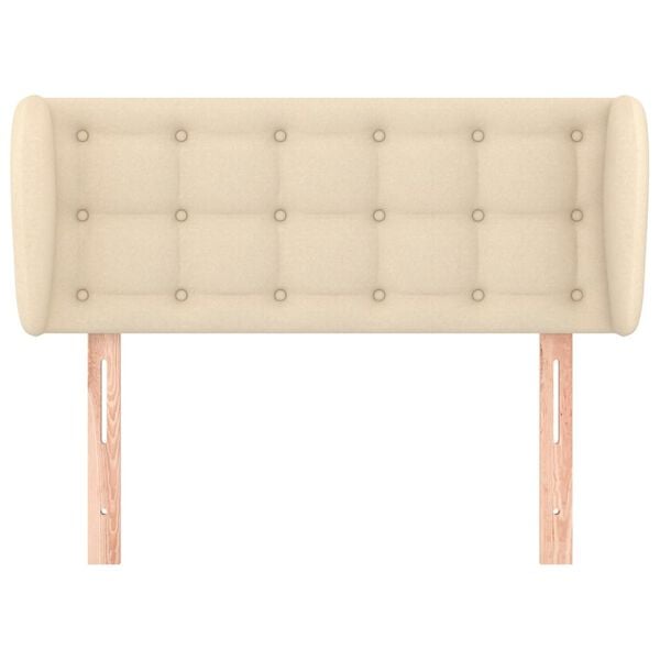 vidaXL Vzglavje z u&scaron;esi krem 83x23x78/88 cm blago
