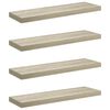 vidaXL Stenske police 4 kosi barva hrasta 80x23,5x3,8 cm MDF