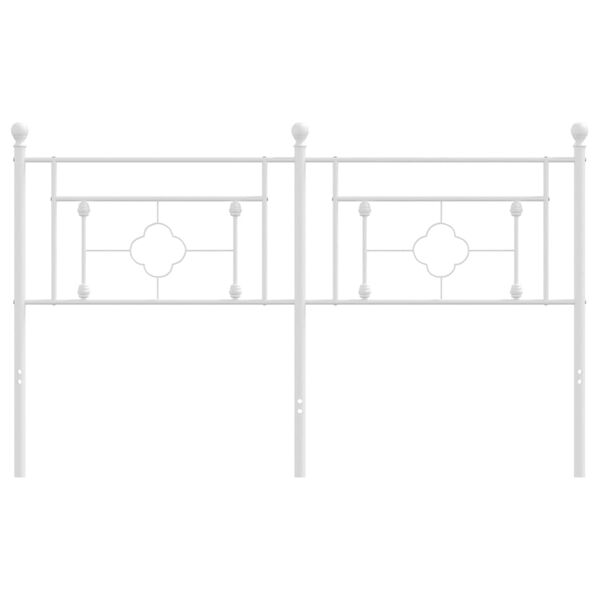 vidaXL Kovinsko vzglavje belo 160 cm