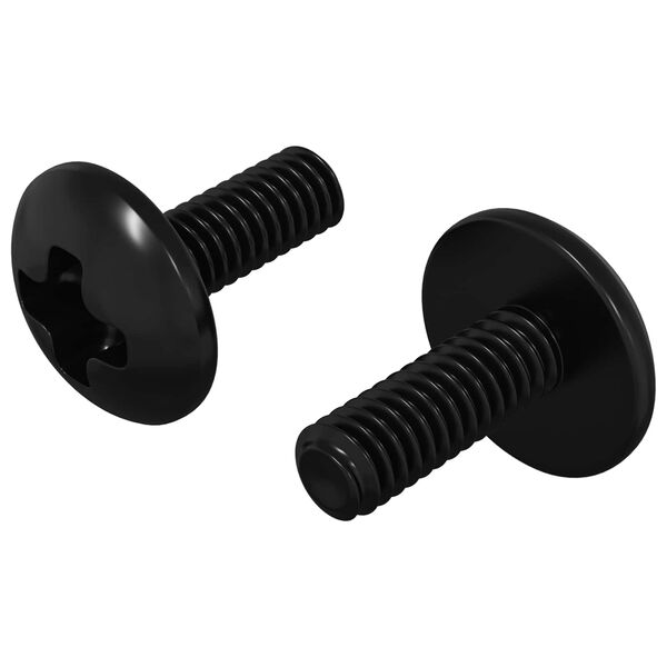 vidaXL Močvarni vijaki 2 pcs Črna M4 x 10 mm Jeklo