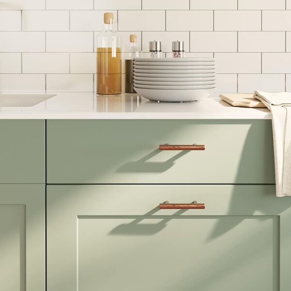 vidaXL Ročaji za omarico 10 kosov bron 64 mm nerjaveče jeklo